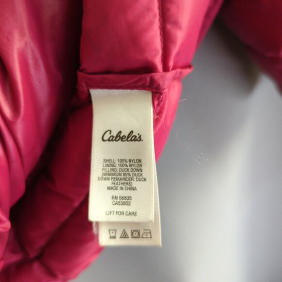 Cabelas Down Puffer Jacket Womens 2XL Pink - Picture 3 of 6